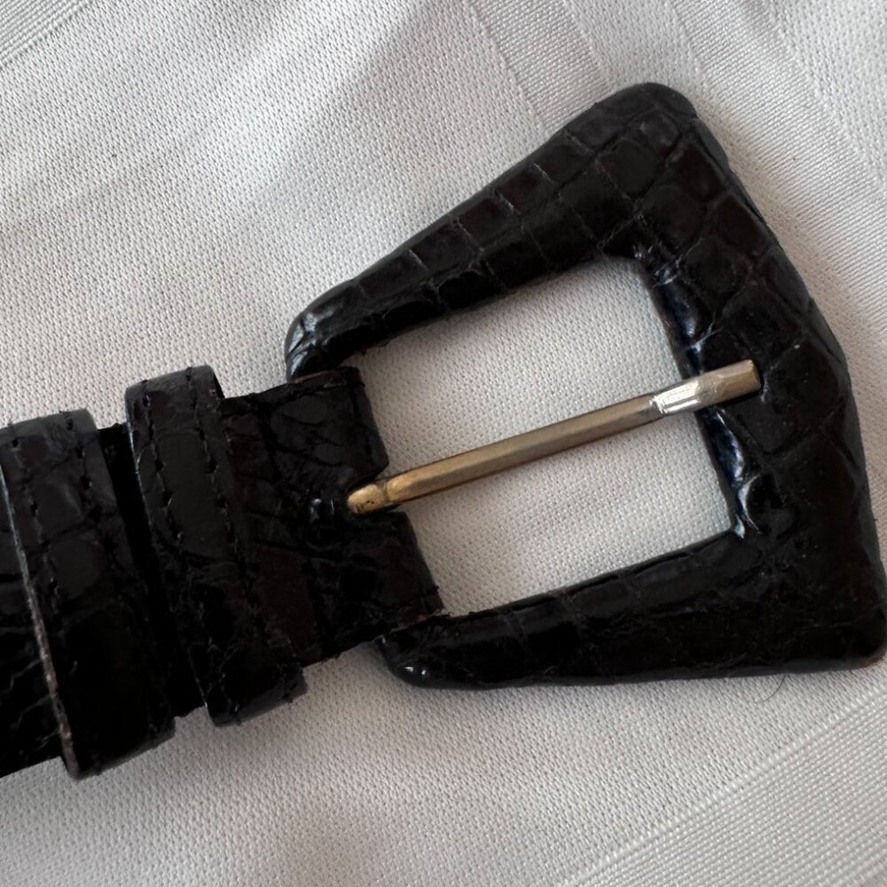 Crocodile Belt, Black Size S, 32 inches